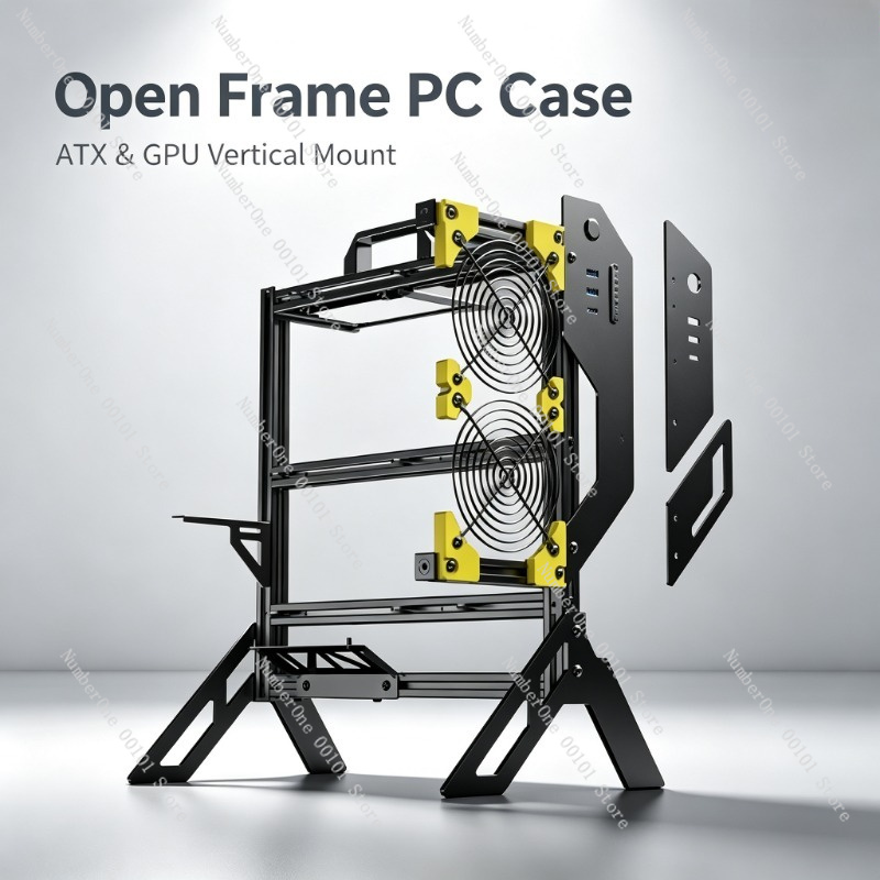 Aluminum Open Frame Test Bench Water Cooling - Gabinete de PC em alumínio com